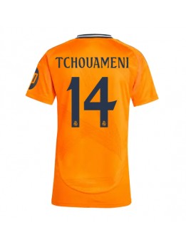 Billige Real Madrid Aurelien Tchouameni #14 Bortedrakt Dame 2024-25 Kortermet